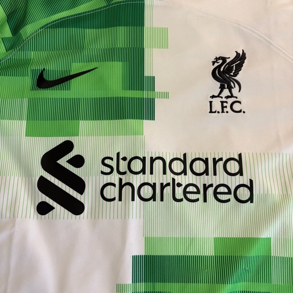 Nike LFC Men's Green and White Away Jersey - Picture 3 of 9